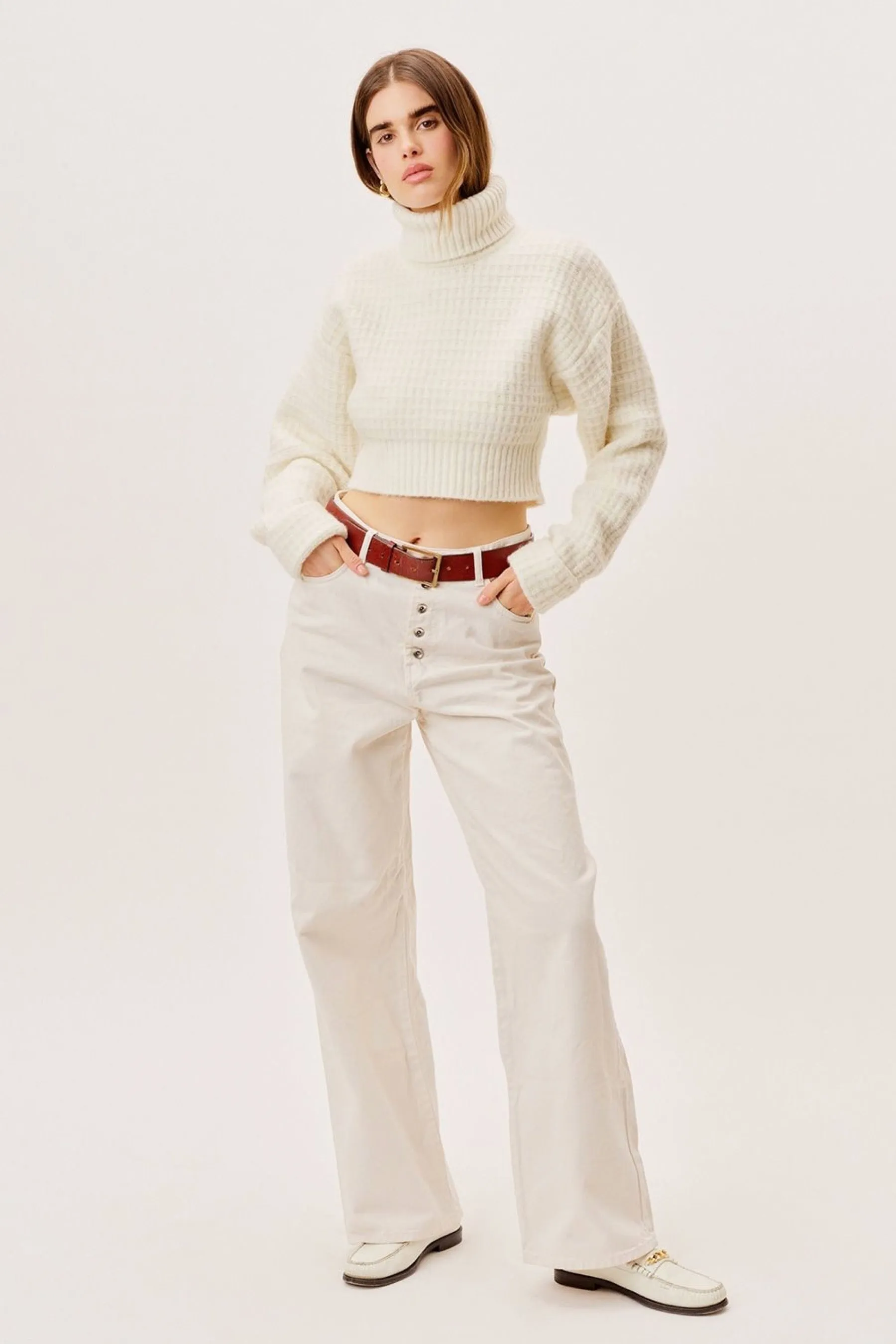 Ivory Madeline Turtleneck Sweater