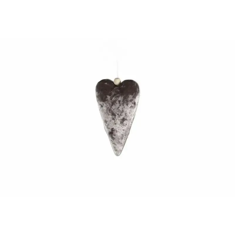 Jingles 17cm Grey Hanging Heart