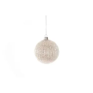 Jingles Glas Pearl Crackle Effect Bauble 10cm