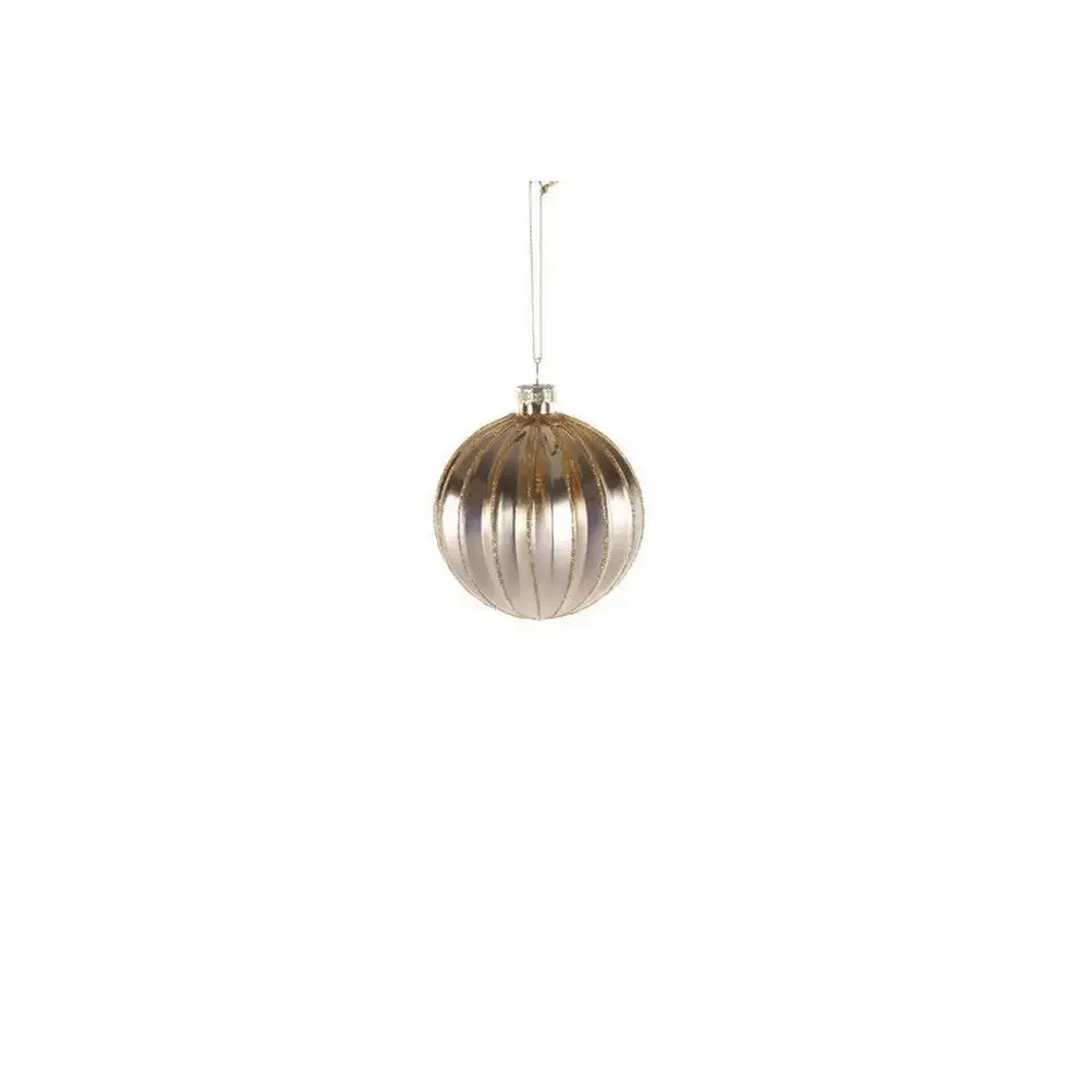 Jingles Glass Gold / Silver Ombre Bauble 8cm