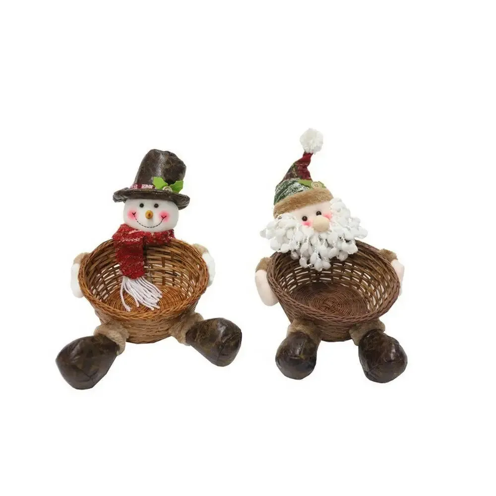 Jingles Santa/Snowman W/Basket 46X34X40cm Assorted (1 Supplied)