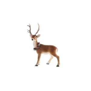 Jingles Standing Deer With Wreath 39cm