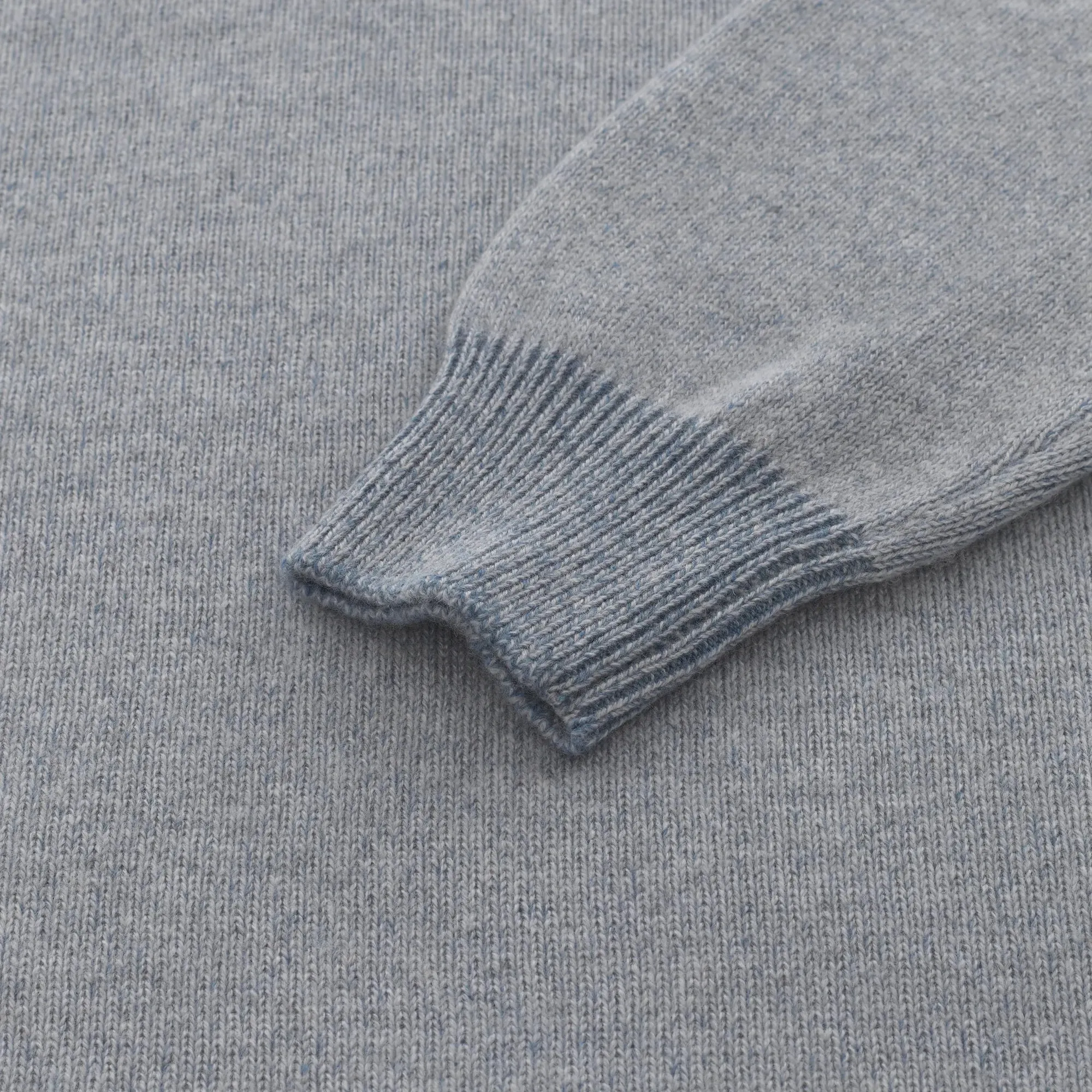 Knitted Turtleneck Sweater in Light Blue