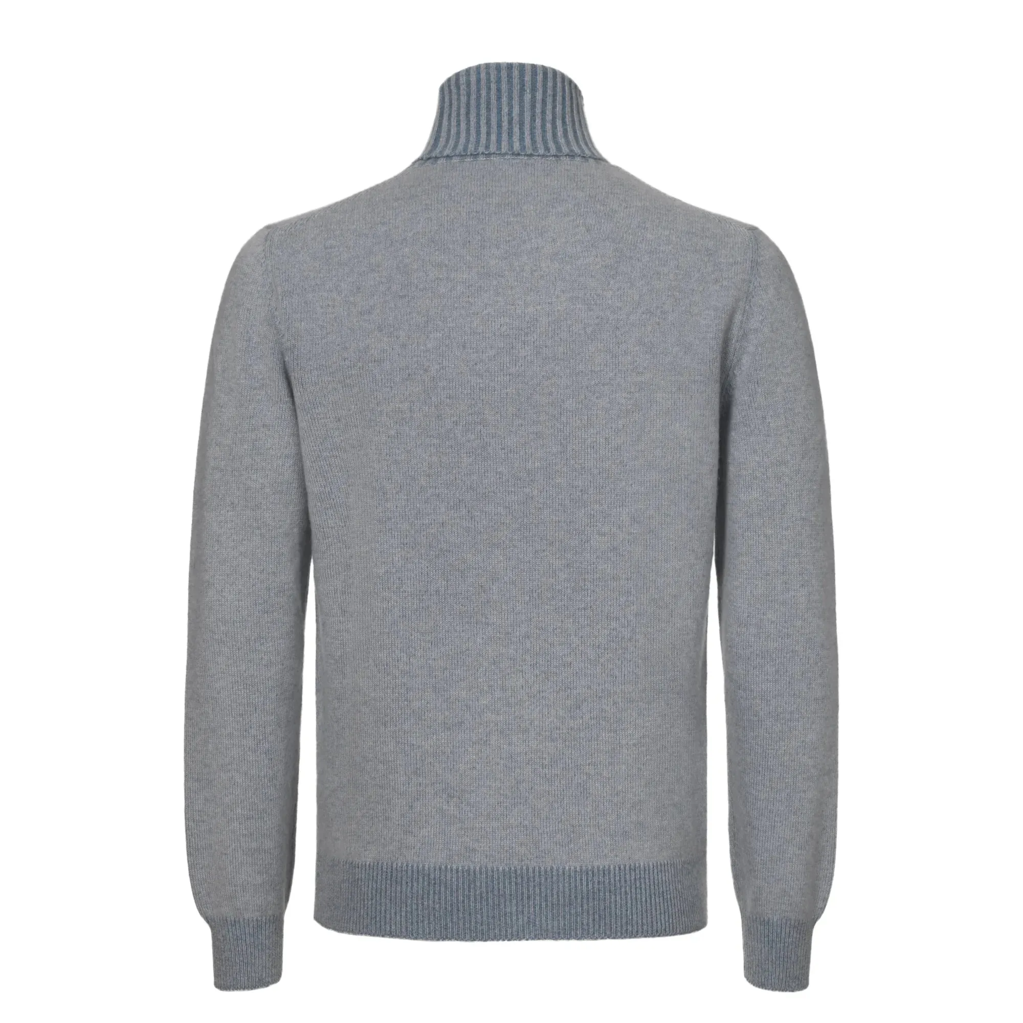 Knitted Turtleneck Sweater in Light Blue