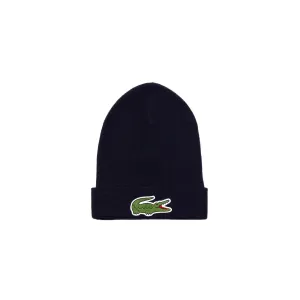 LACOSTE BIG GATOR BEANIE-NAVY BLUE