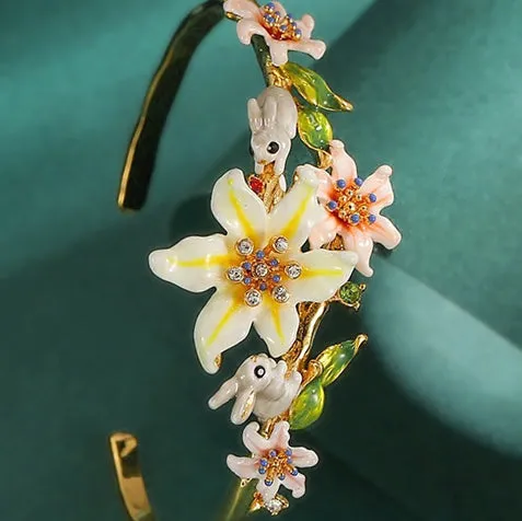 Lily And Rabbit Enamel Glazed Bracelet-i7bags