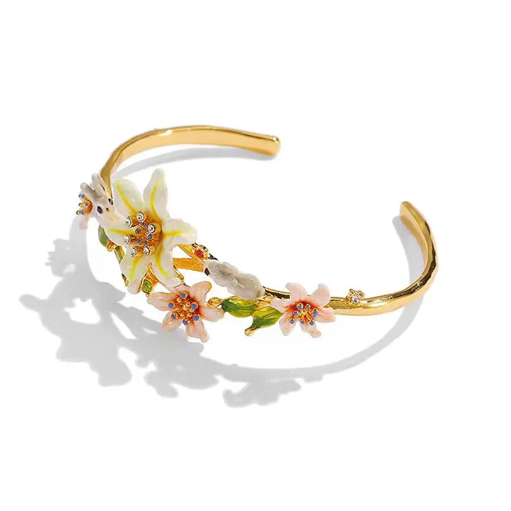 Lily And Rabbit Enamel Glazed Bracelet-i7bags