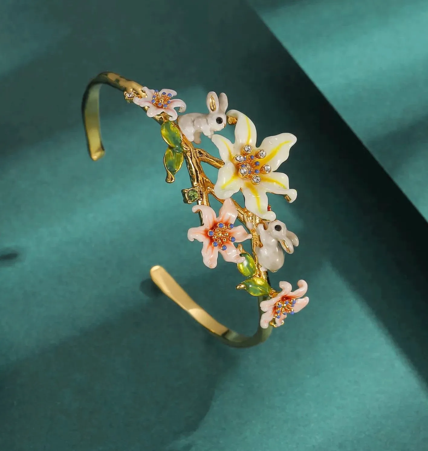 Lily And Rabbit Enamel Glazed Bracelet-i7bags