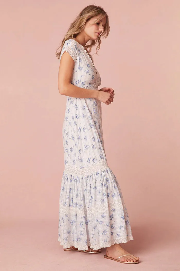 Loveshackfancy Vermella Maxi Dress in Skysail Blue