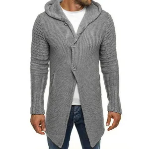 Marc - Long Cardigan with Hood - Casual - Made for Comfort - Ideal for Fall/Winter