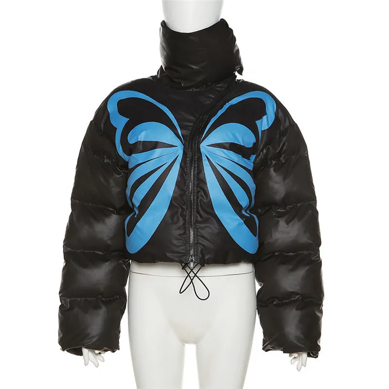 MB FASHION Butterfly Motif Puffer Jacket 0319AT WHOLESALE MIXED LOT 20 PIECES $12.50 PER PIECE