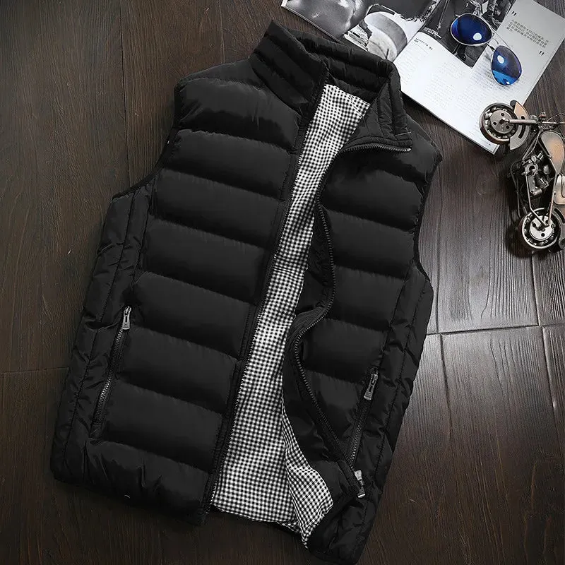 Mens Stylish Winter Warm Sleeveless Casual Vest Jacket