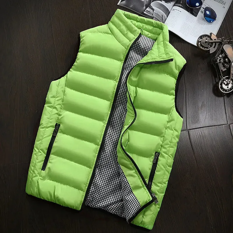 Mens Stylish Winter Warm Sleeveless Casual Vest Jacket