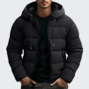 Men's Warm Hooded Winter Jacket - Stylish & Insulated Comfort