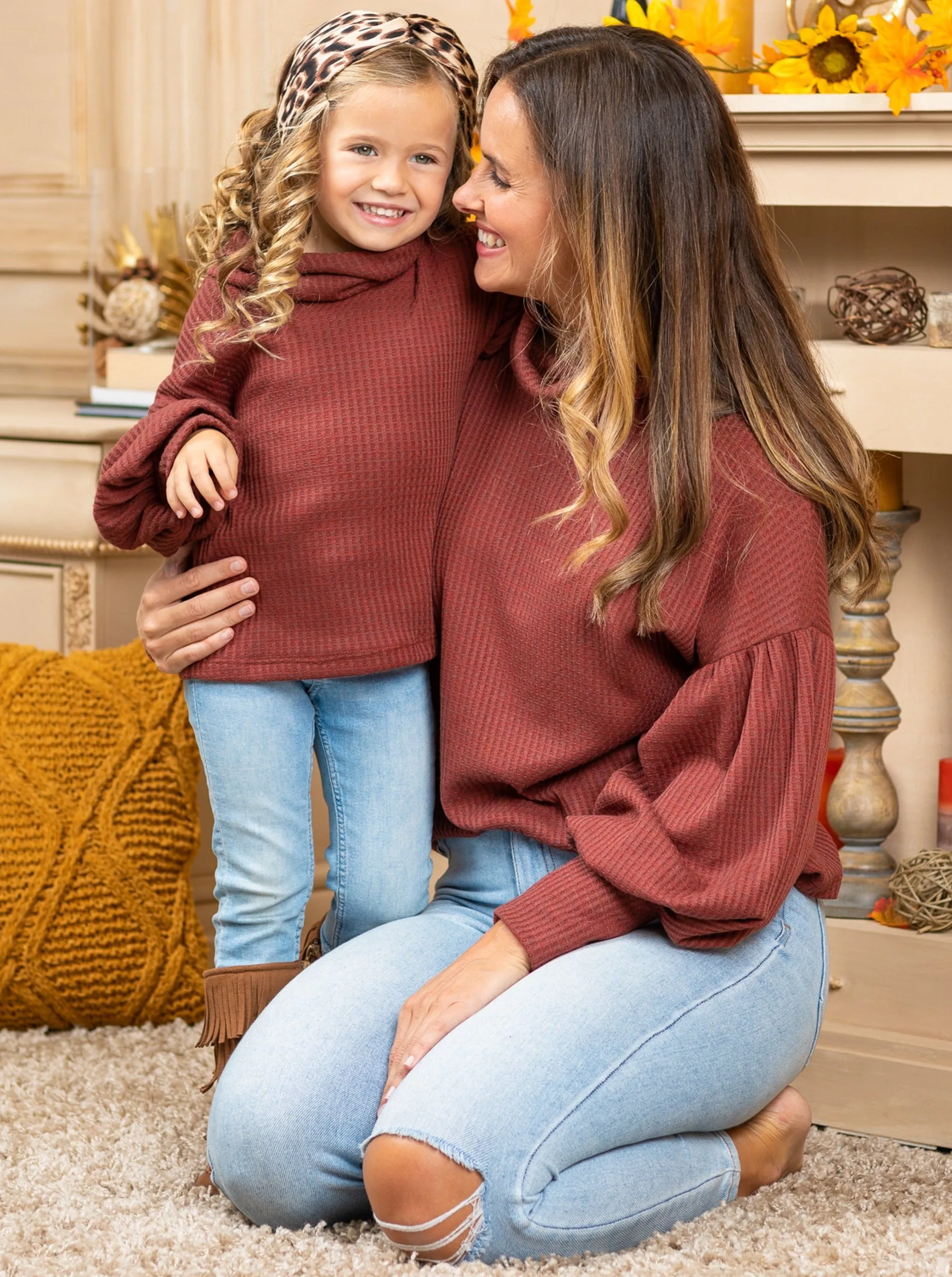 Mommy And Me Autumn Joy Turtleneck Sweater