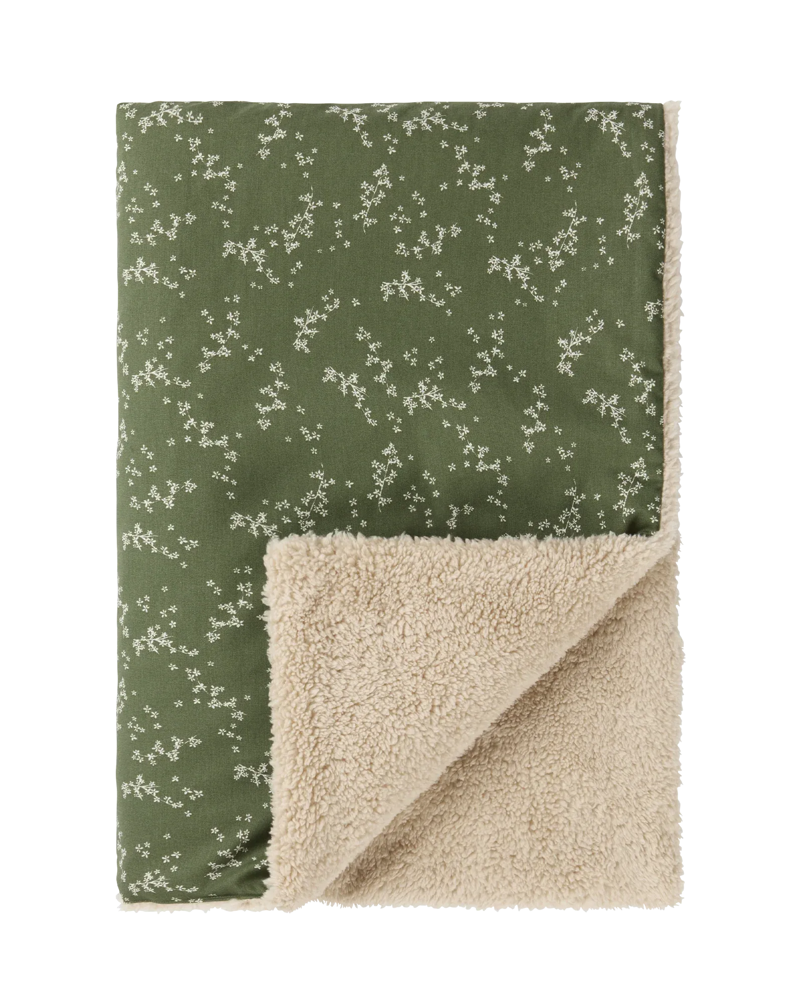 Nobodinoz Stories Winter Newborn Blanket 70x100cm | Green jasmine