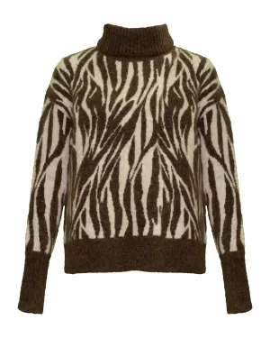 Paxi Print Turtleneck Pullover