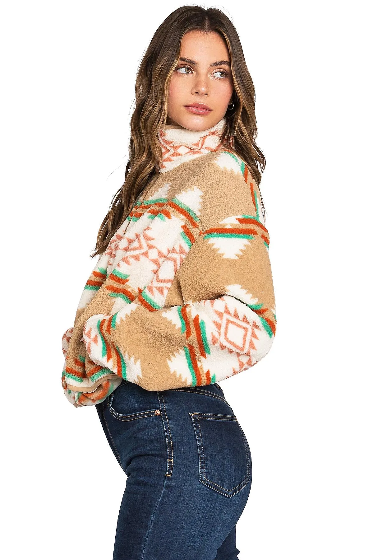 Print Sherpa Jacket