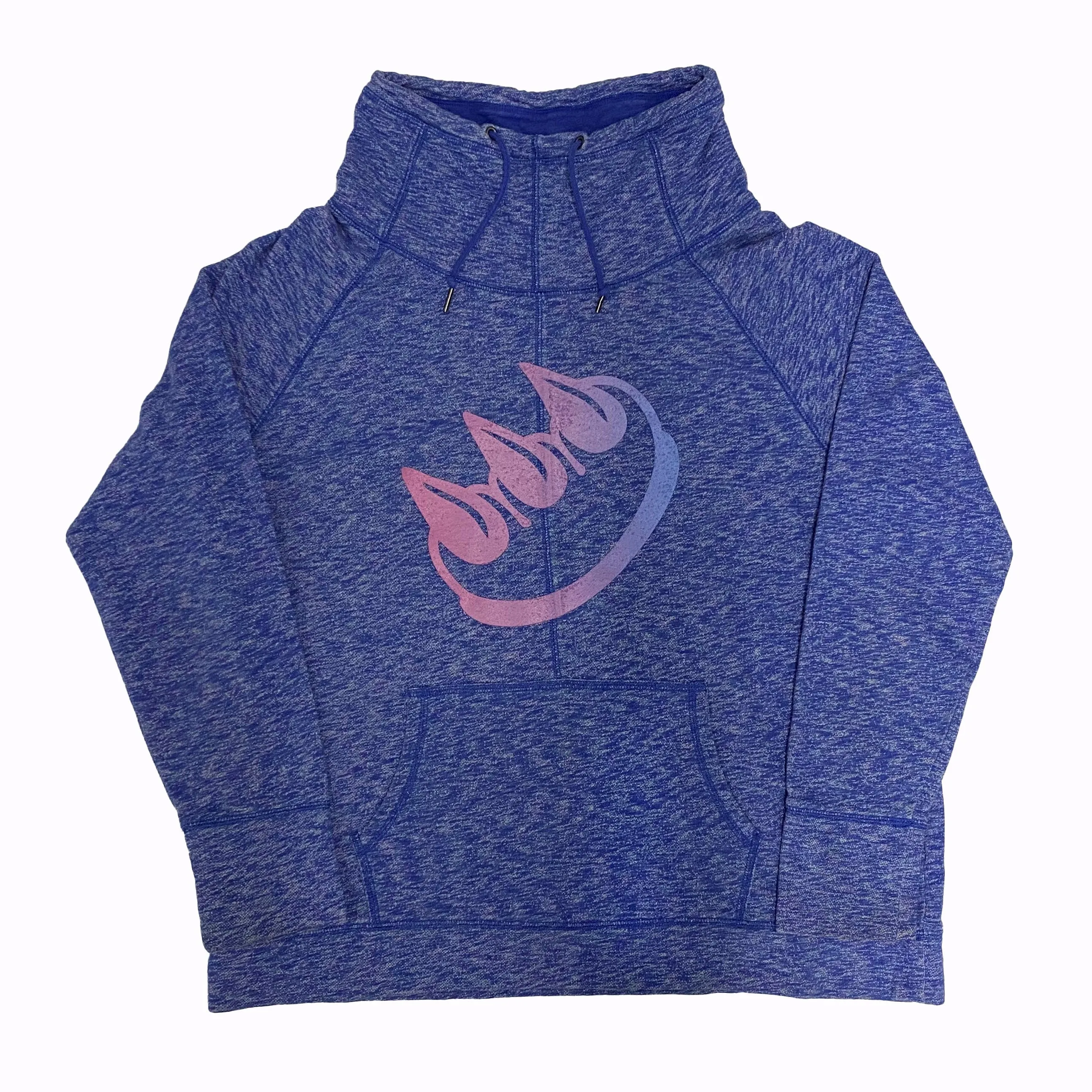 PURPLE HEATHER CLAW POUCH SWEATSHIRT