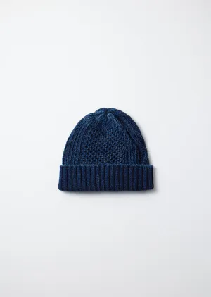 RoToTo R5023 Indigo Cotton Rollup Beanie - Dark Denim