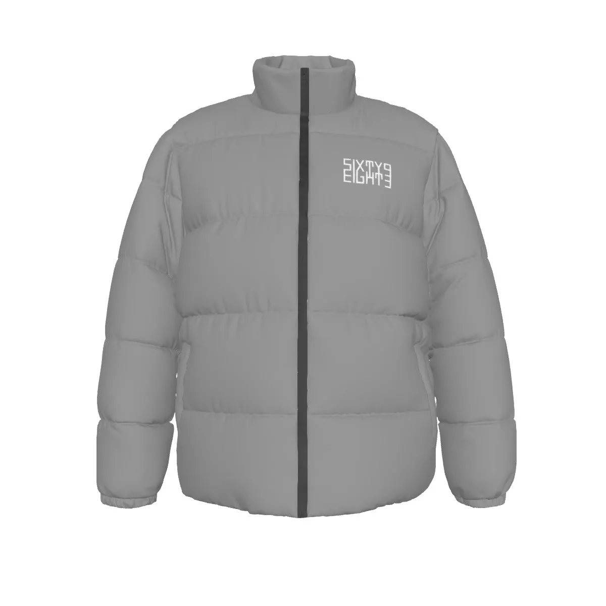 Sixty Eight 93 Logo White Grey Unisex Puffer Jacket