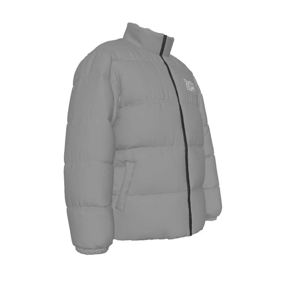 Sixty Eight 93 Logo White Grey Unisex Puffer Jacket