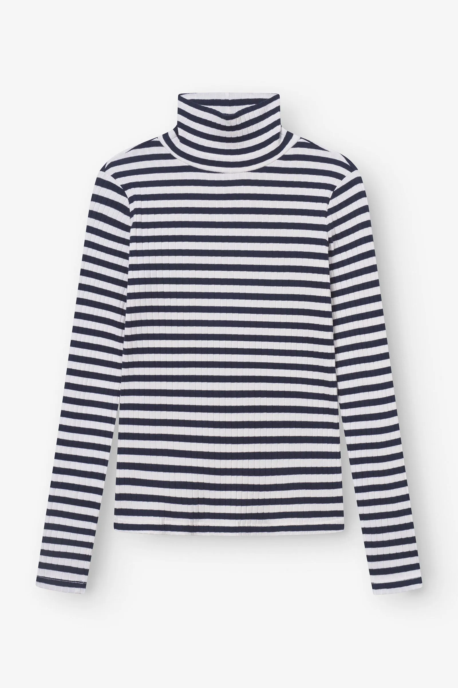 Striped Longsleeve Turtleneck Navy/White