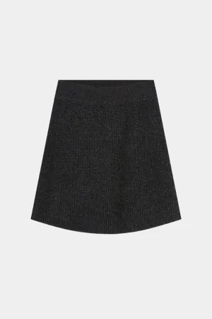 THE CASHMERE MINI SKIRT - CHARCOAL