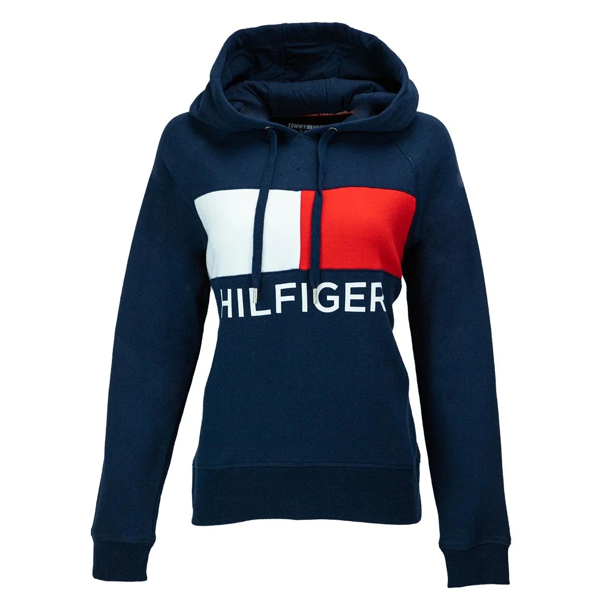 Tommy Hilfiger Women's Hi-Low Hem Flag Block Hoodie