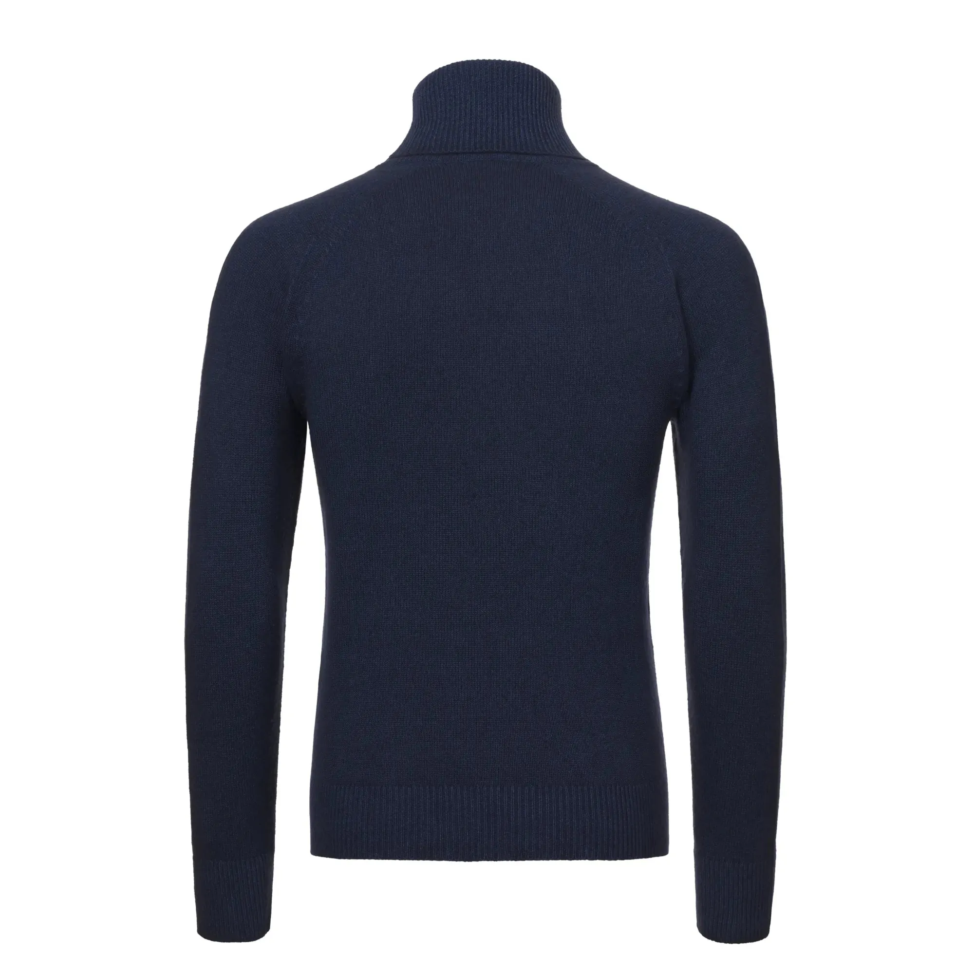 Turtleneck Cashmere Navy Blue Sweater