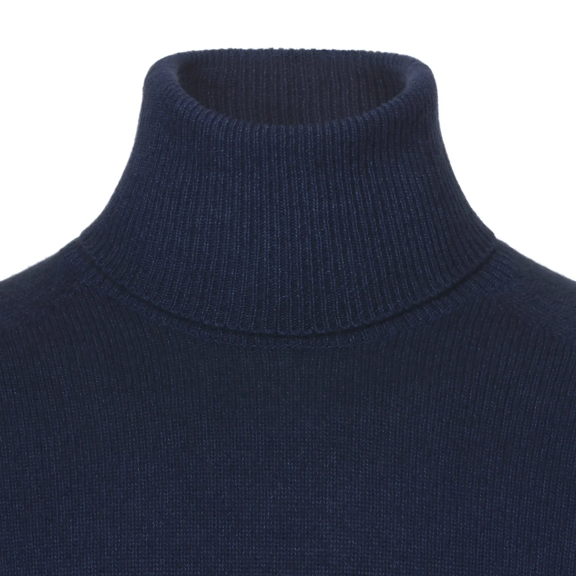 Turtleneck Cashmere Navy Blue Sweater