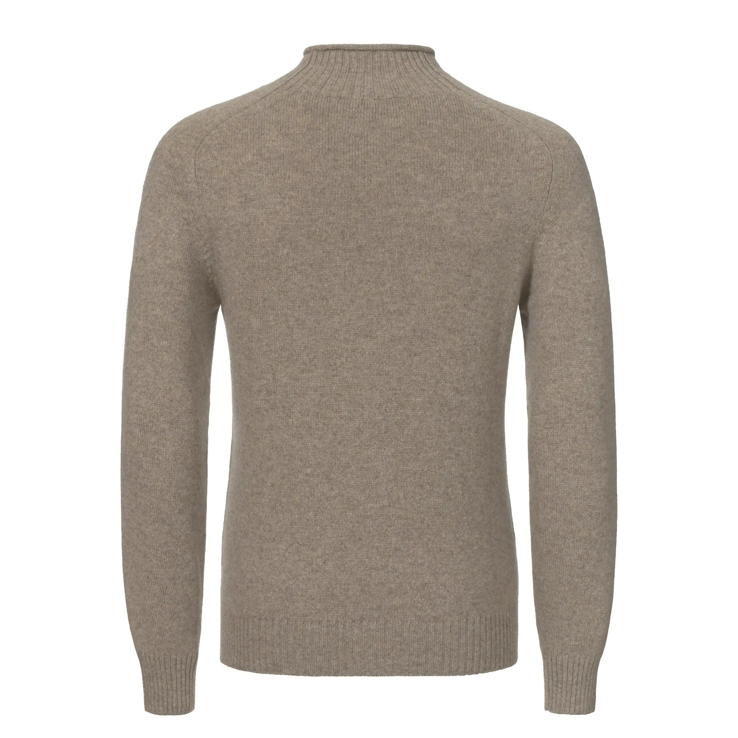 Turtleneck Cashmere Sweater in Light Brown