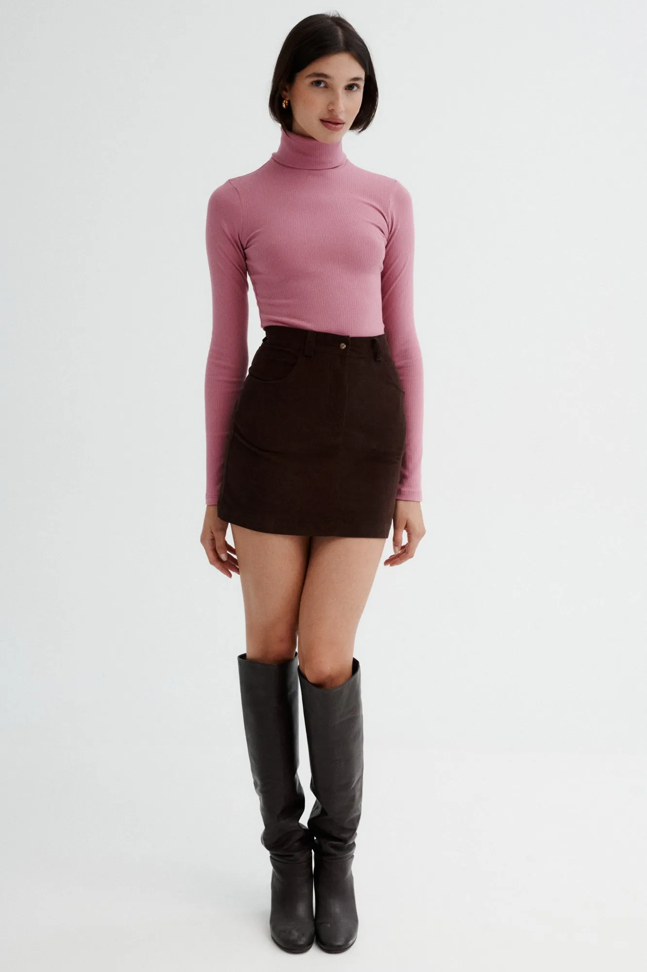 Turtleneck in organic cotton / 15 / 02 / aurora pink