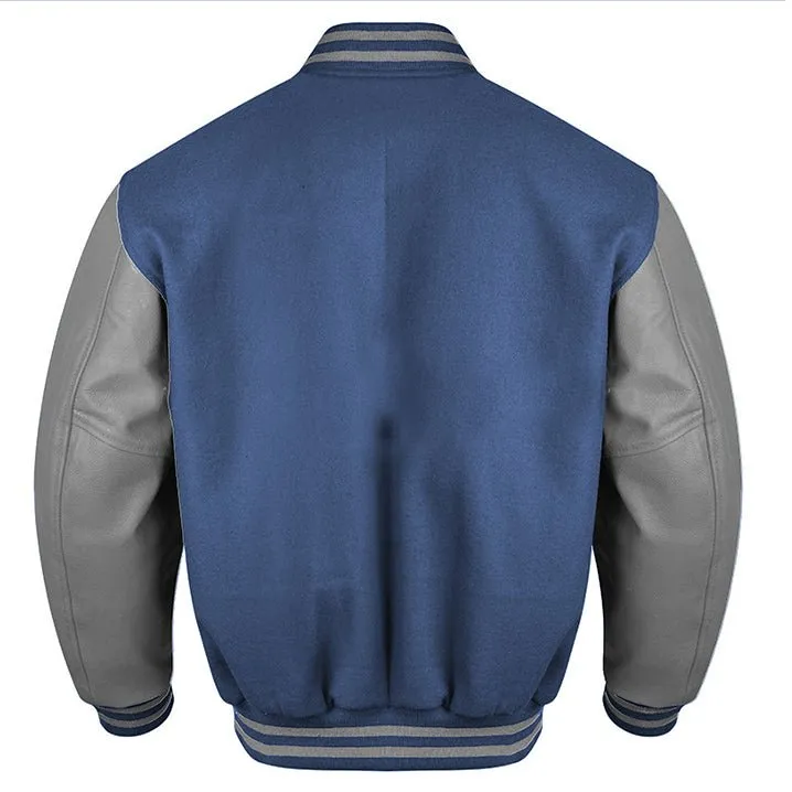 Varsity Jacket - Navy Blue Gray