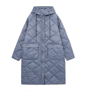 Women's puffer coat with hood