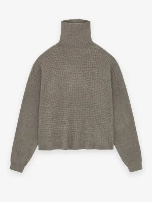 Women's Waffle Turtleneck